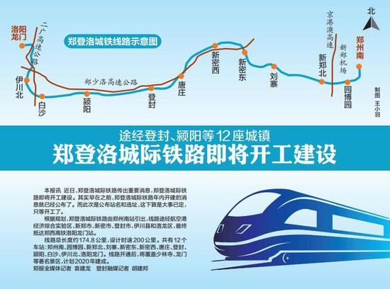 郑登洛城际铁路即将开工建设途经登封等12座城镇